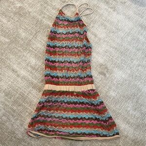 Ramy Brook Multicolor Crochet Swim Coverup